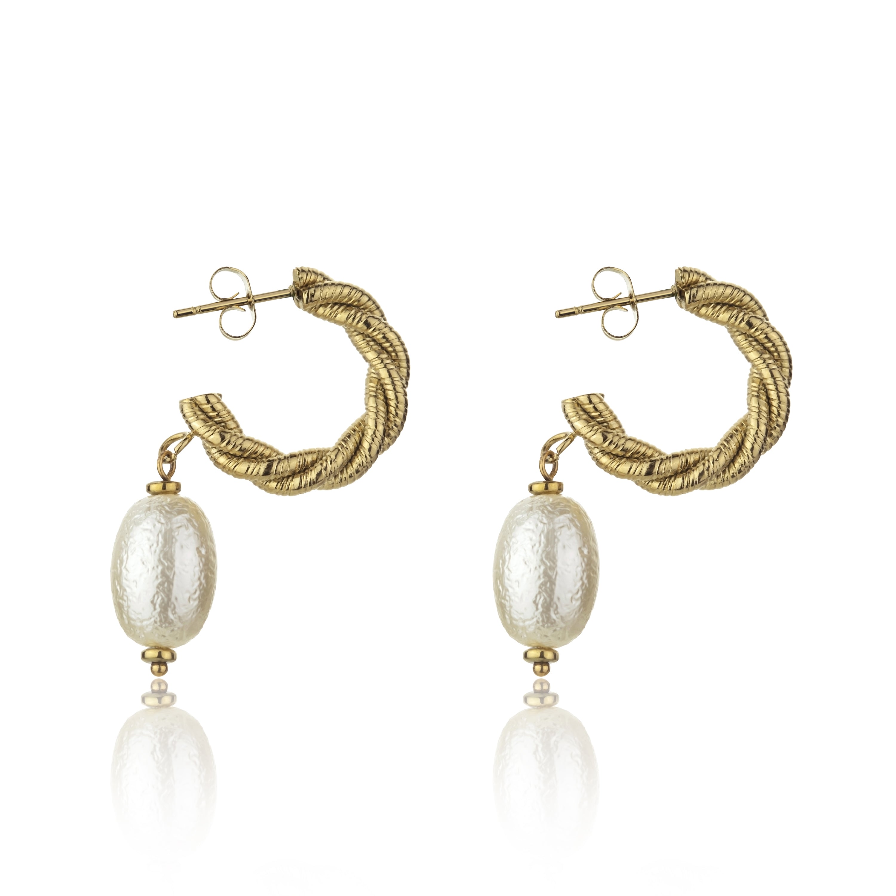 Grace White Earrings