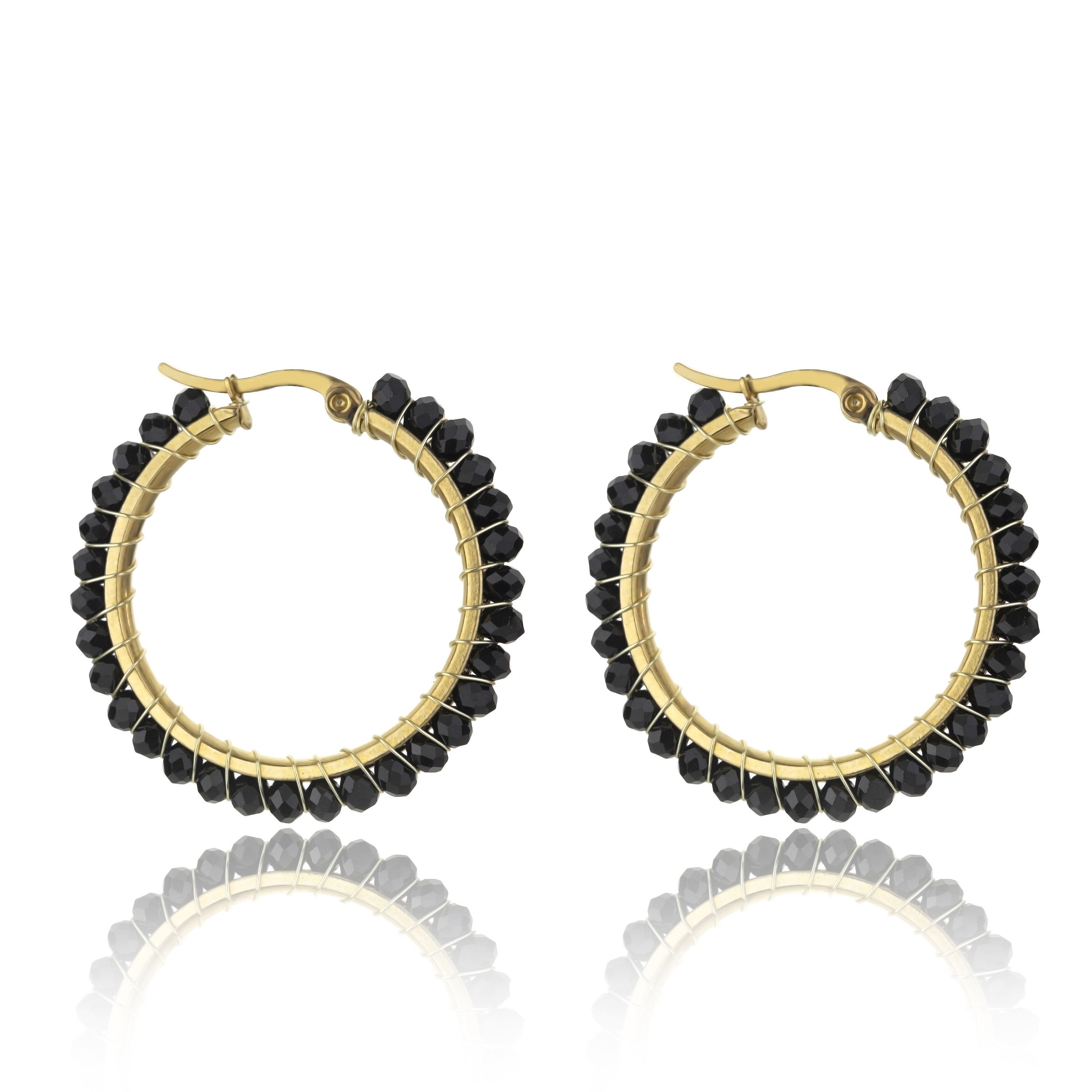 Elena Black Earrings