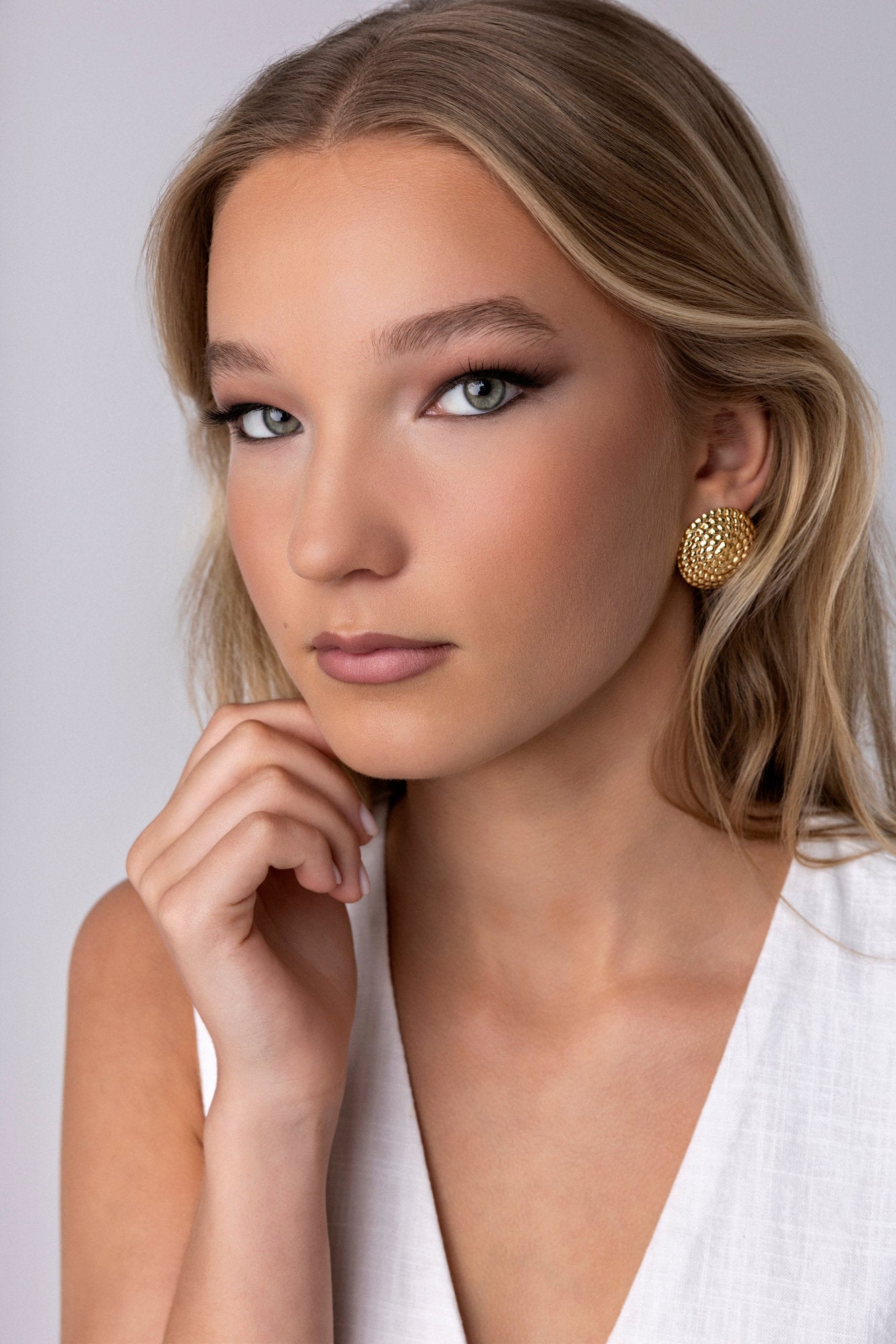 Camellia Gold Earrings
