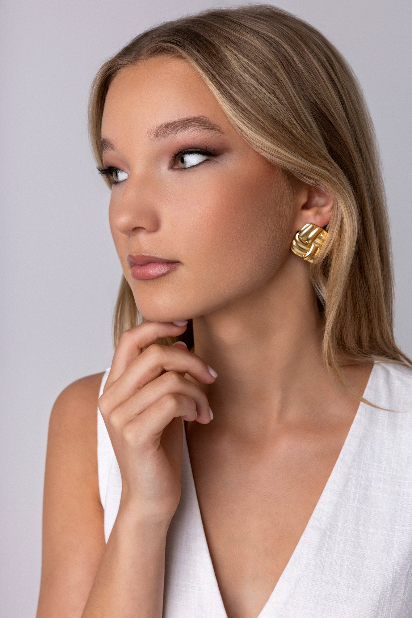 Dahlia Gold Earrings