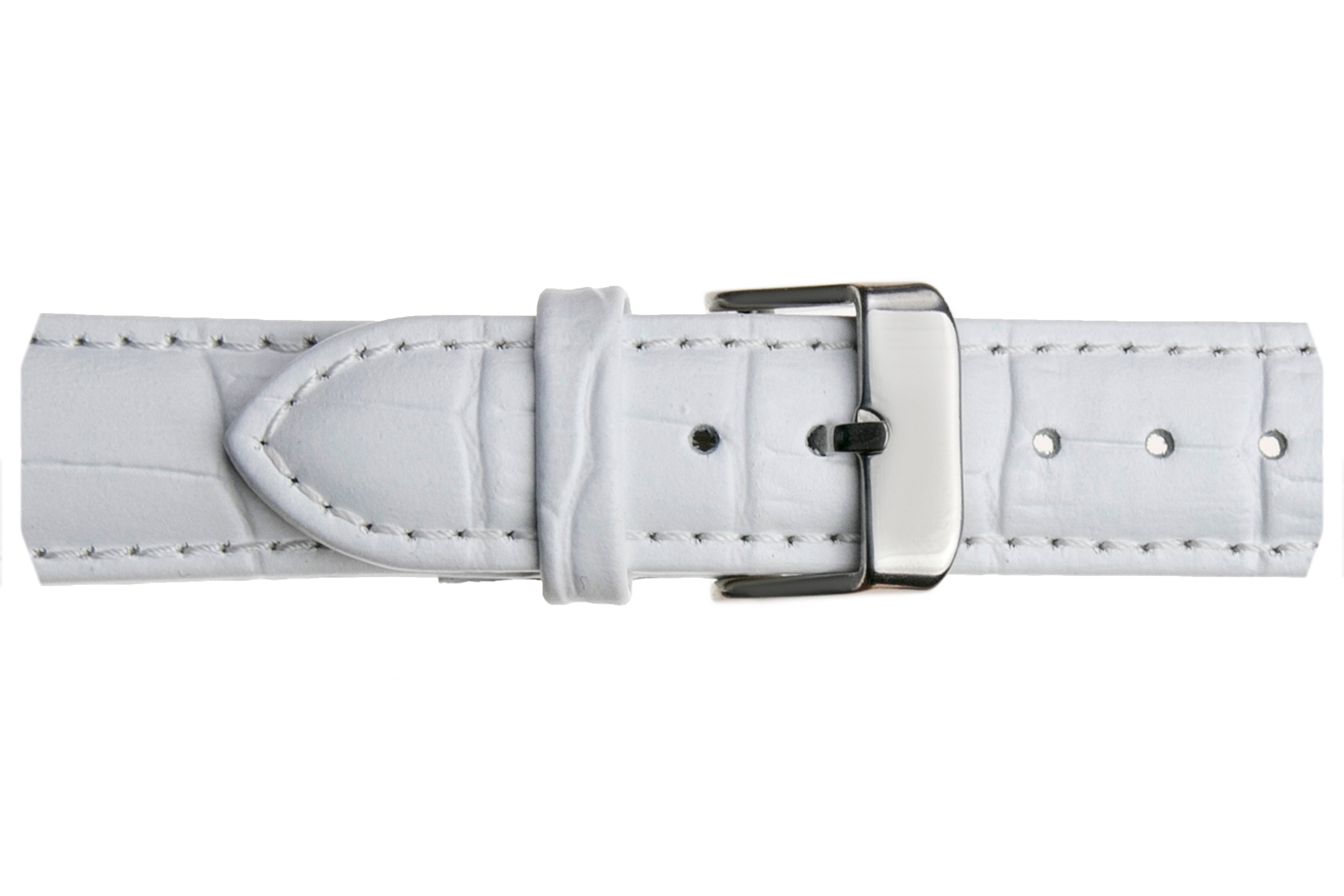 Janice Croco White Leather